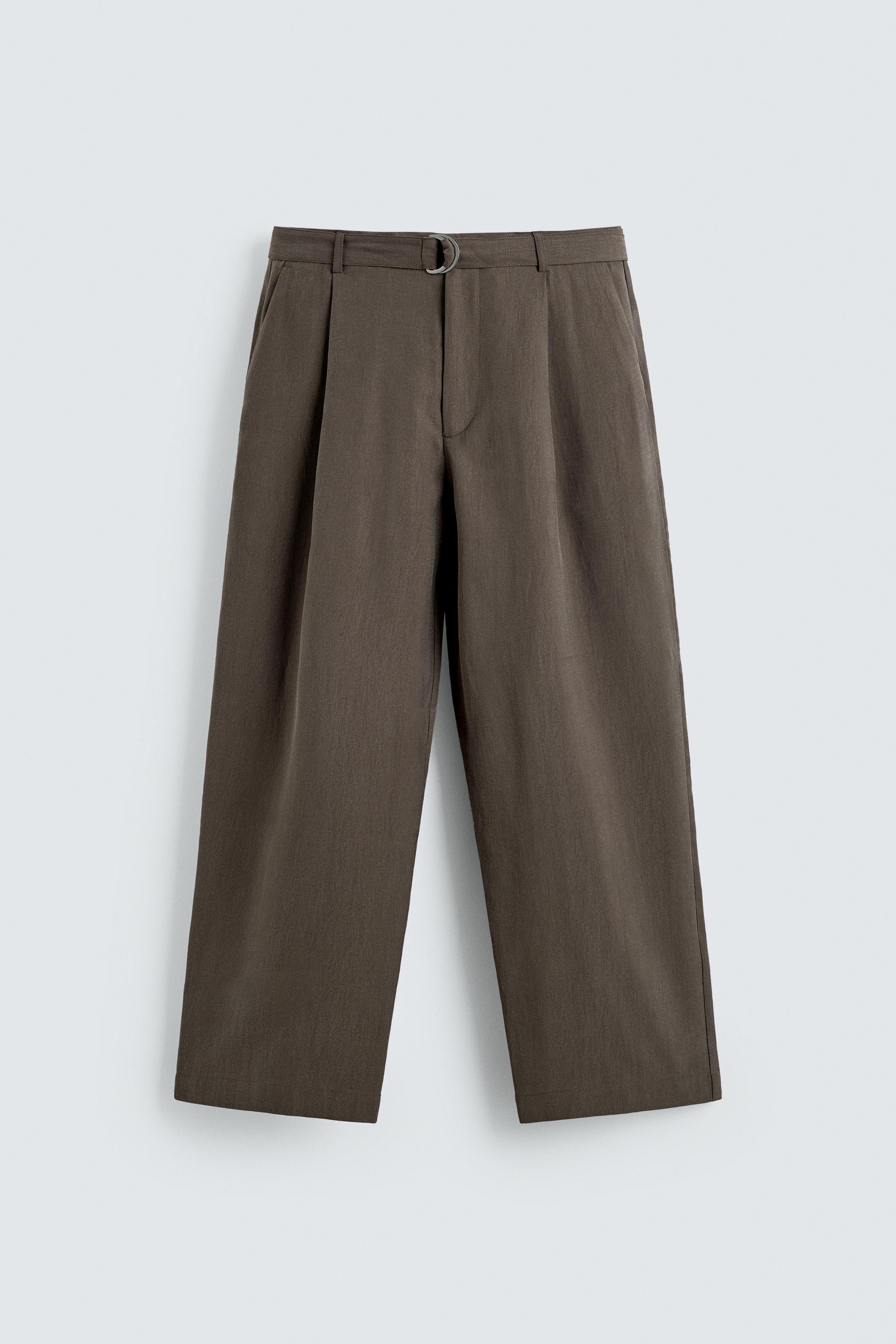 FLOWY BELTED PANTS